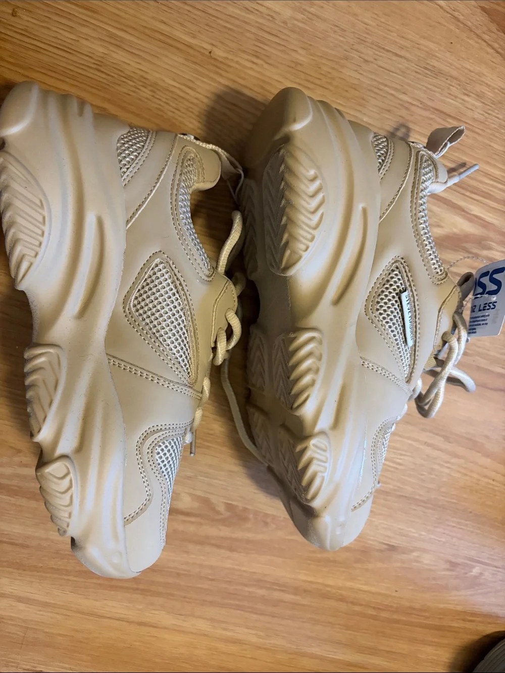 Steve Madden Beige Platform Sneakers